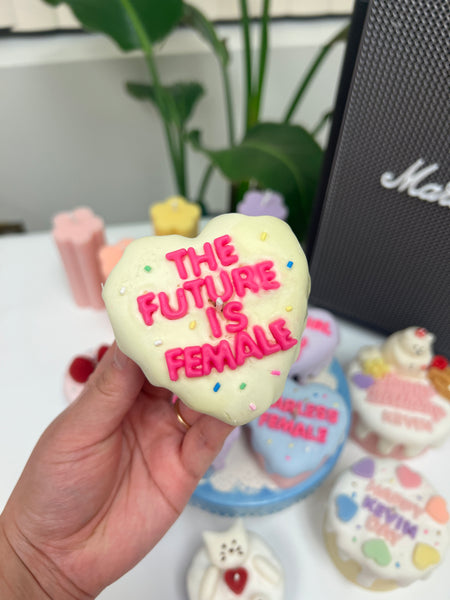 Feminist Heart Shape Cake